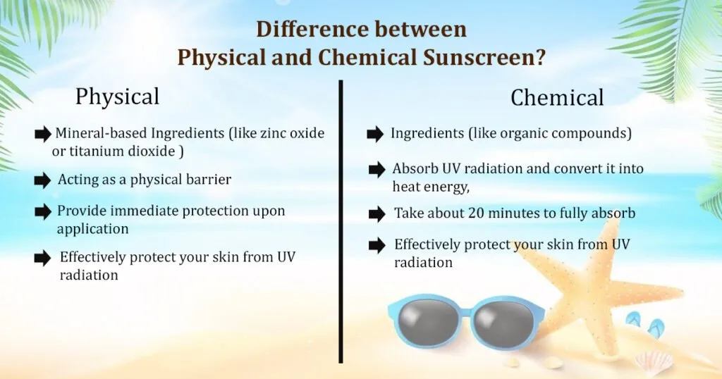 What is the difference between physical and chemical sunscreen?